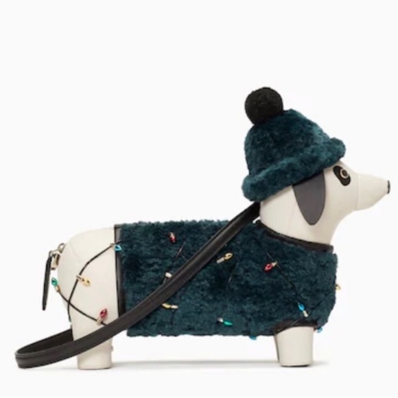 ♠️New Kate Spade Holiday Claude Dachshund Dog Crossbody Bag - Picture 5 of 8